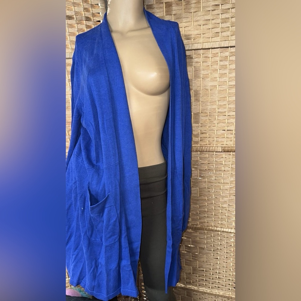 Isaac Mizrahi Royal Blue Open Cardigan